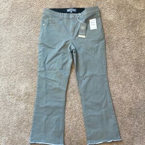 NWT 'Ab'Solution Frayed High Waist Ankle Flare Jeans Size 10